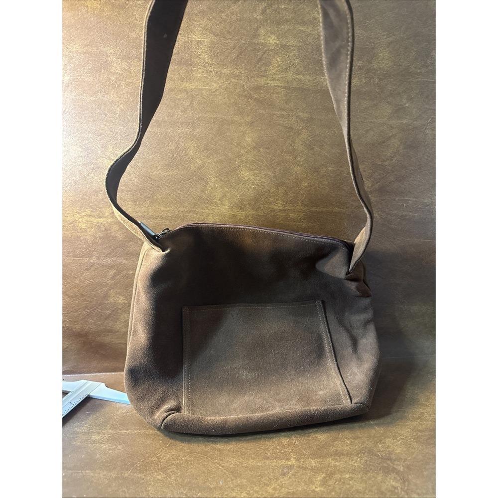 St.John's Bay Y2K Co-co Leather Suede Hobo/Slouch/Messenger Shoulder Bag